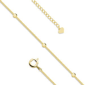 Bratara de picior argint placat cu aur galben cu bile DiAmanti Z1845XG-DIA (Argint 925‰ 1,3 g.)